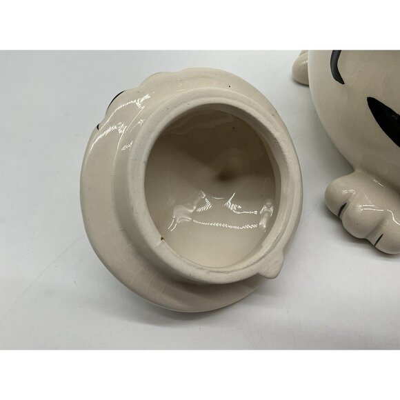 Pier 1 Imports Teapot Chubby Black & White Striped Cat Holding a Mouse as Spout - Picture 16 of 16